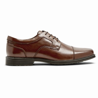 Sapatos Oxfords Rockport Taylor Waterproof Cap Toe Homem Marrom PT-79501